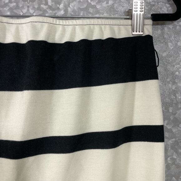 Metaphor Black & White Striped Jersey Pencil Skirt - Size Small - Knee Length - Picture 3 of 5